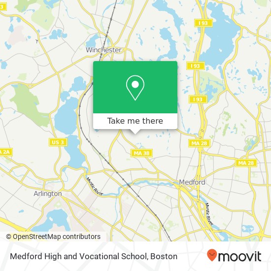 Mapa de Medford High and Vocational School