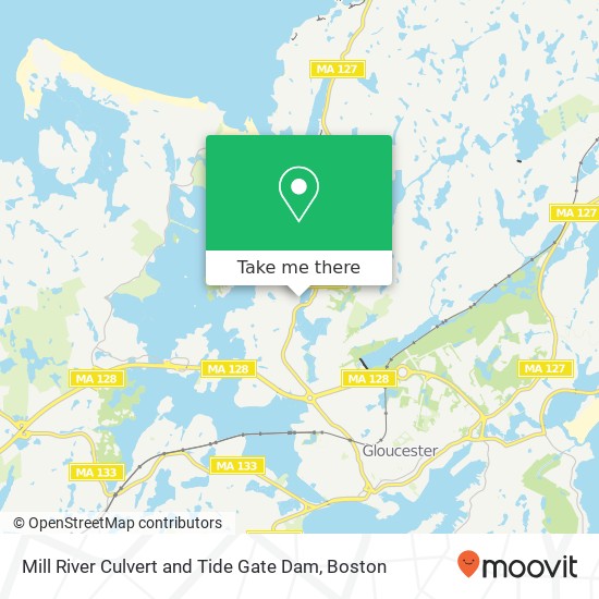 Mill River Culvert and Tide Gate Dam map