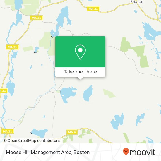 Moose Hill Management Area map
