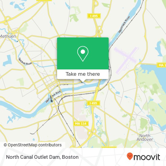 Mapa de North Canal Outlet Dam