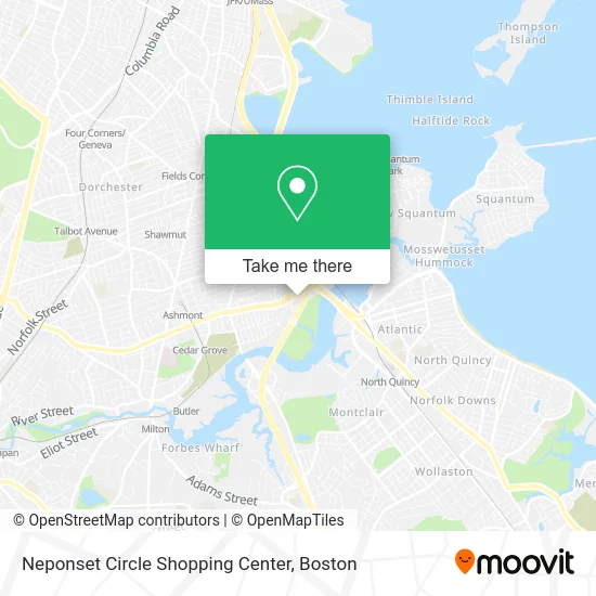 Neponset Circle Shopping Center map