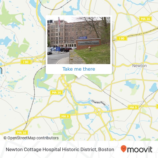 Newton Cottage Hospital Historic District map