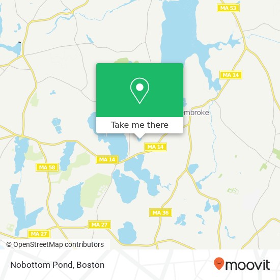 Nobottom Pond map