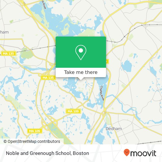 Noble and Greenough School map