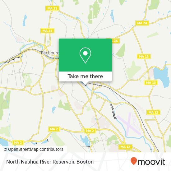 Mapa de North Nashua River Reservoir