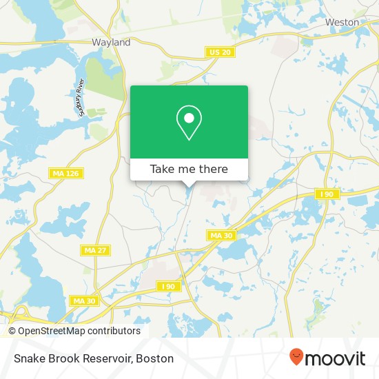 Mapa de Snake Brook Reservoir