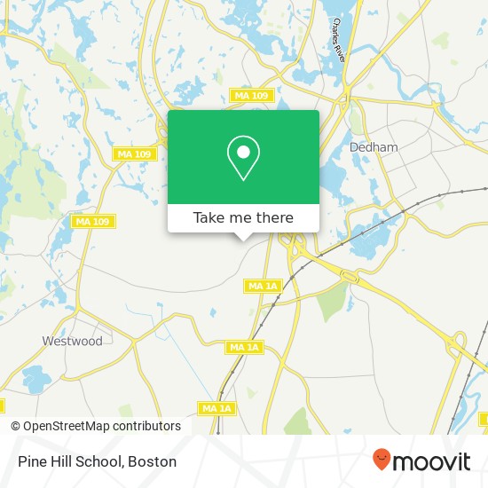 Mapa de Pine Hill School