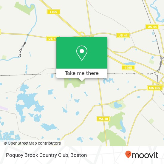 Poquoy Brook Country Club map