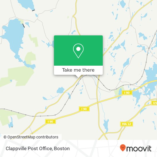 Clappville Post Office map
