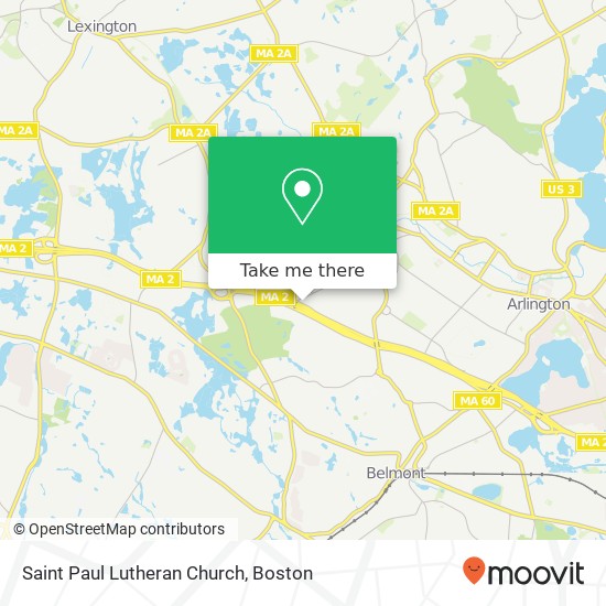 Saint Paul Lutheran Church map