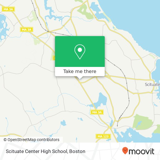 Mapa de Scituate Center High School