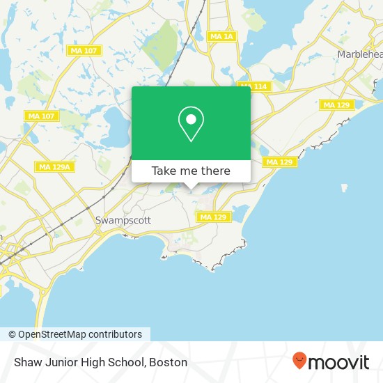 Shaw Junior High School map