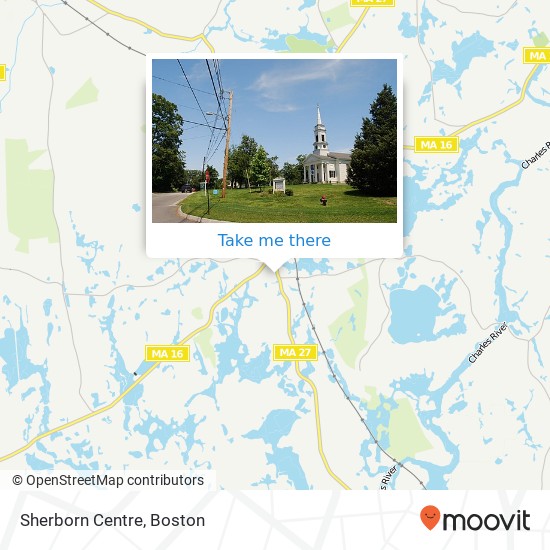 Sherborn Centre map