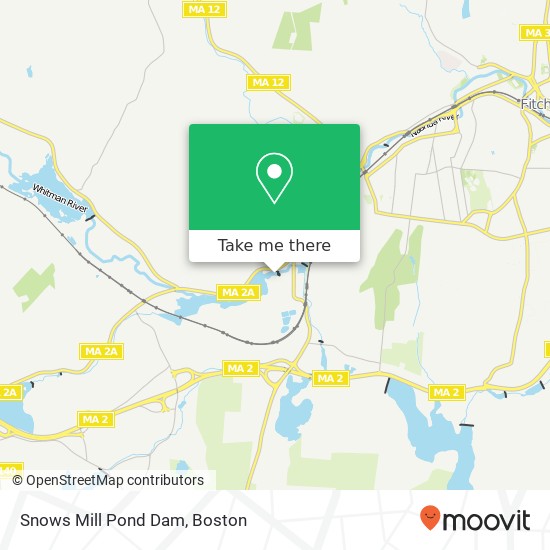 Mapa de Snows Mill Pond Dam