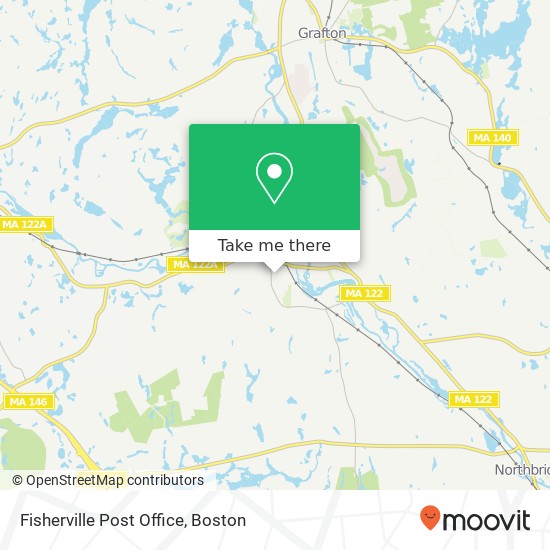 Fisherville Post Office map