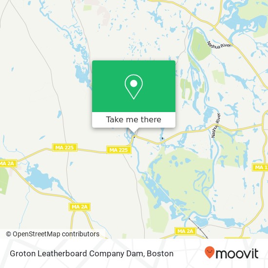 Groton Leatherboard Company Dam map