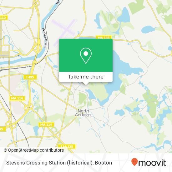 Stevens Crossing Station (historical) map