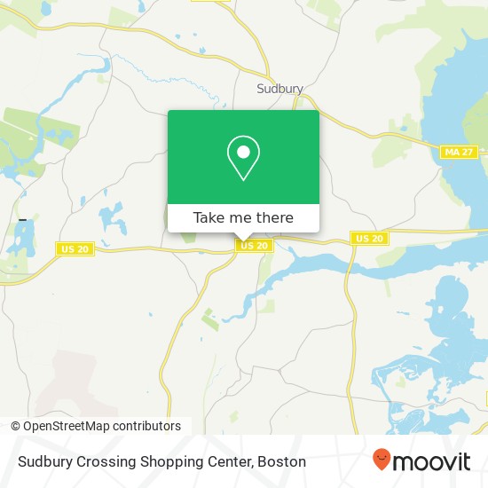 Mapa de Sudbury Crossing Shopping Center