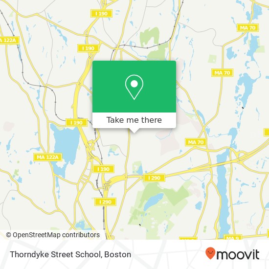 Mapa de Thorndyke Street School