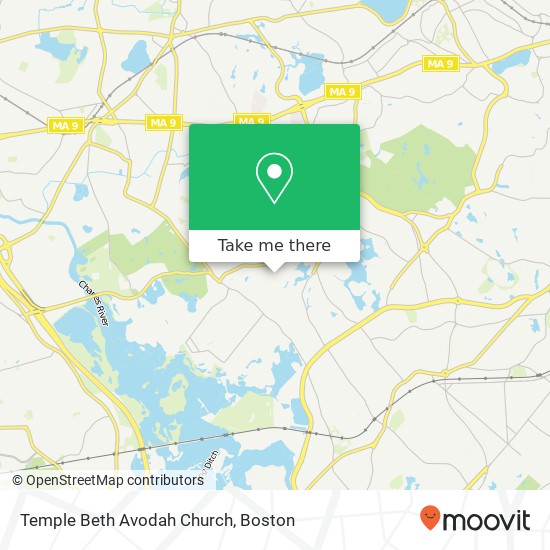 Mapa de Temple Beth Avodah Church