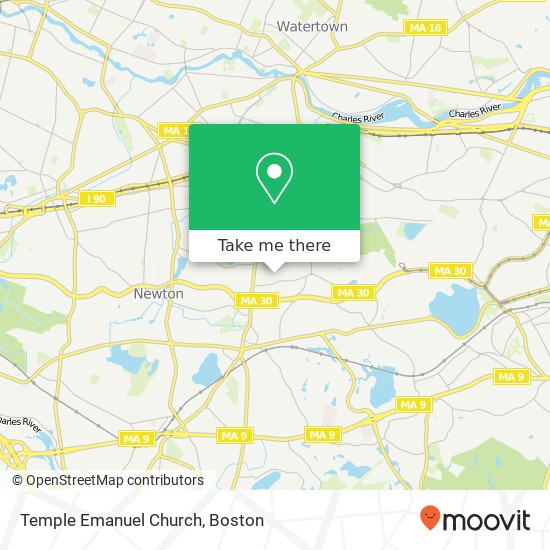 Temple Emanuel Church map