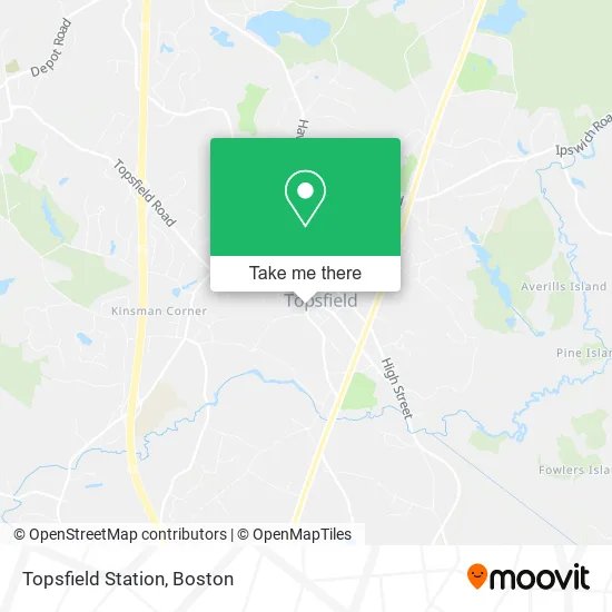 Topsfield Station map