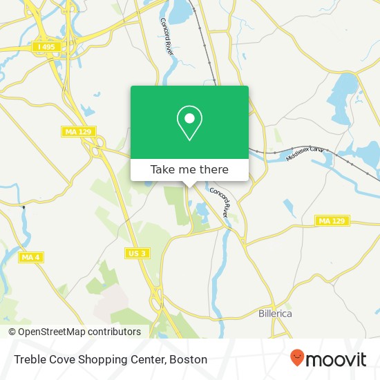 Treble Cove Shopping Center map