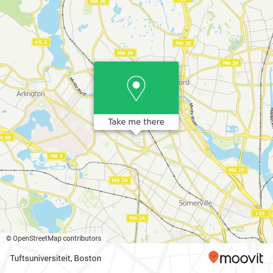 Mapa de Tuftsuniversiteit