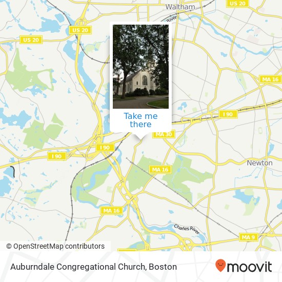 Mapa de Auburndale Congregational Church