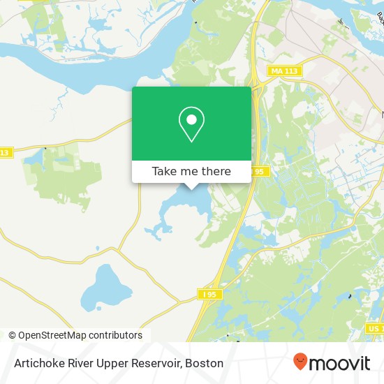 Artichoke River Upper Reservoir map