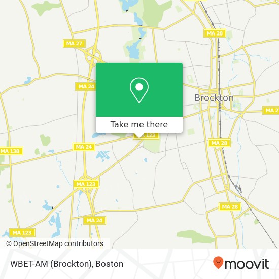 Mapa de WBET-AM (Brockton)