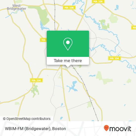 WBIM-FM (Bridgewater) map