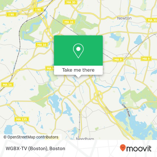 WGBX-TV (Boston) map