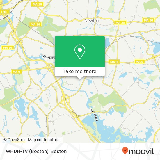 WHDH-TV (Boston) map