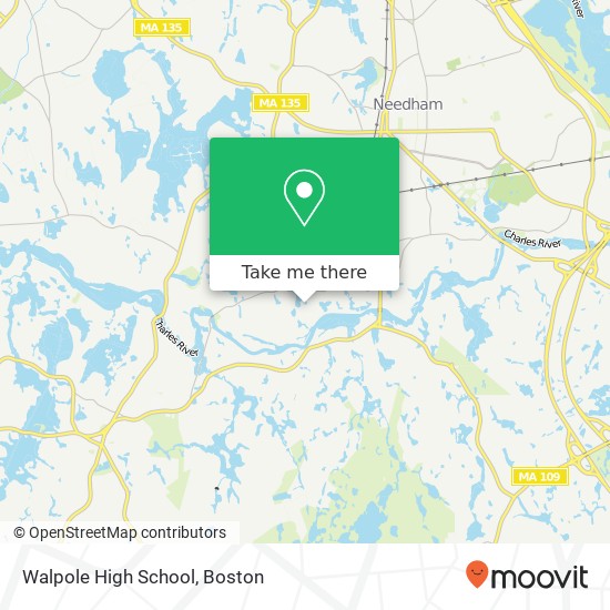 Mapa de Walpole High School