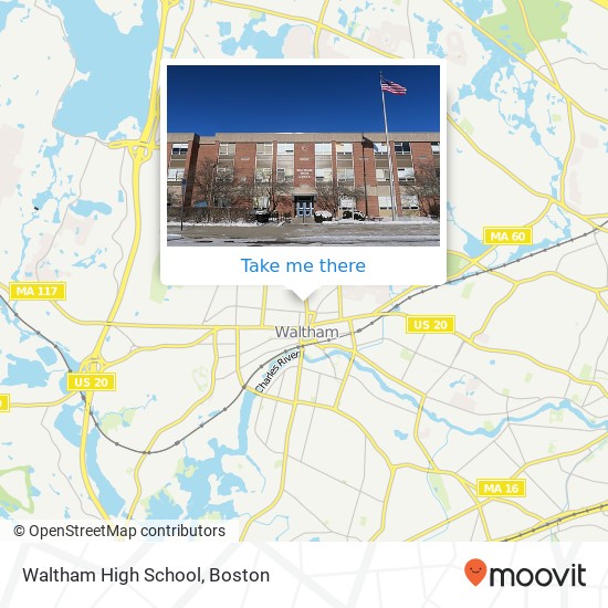 Waltham High School map