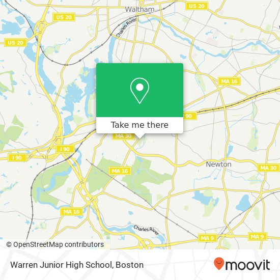 Mapa de Warren Junior High School