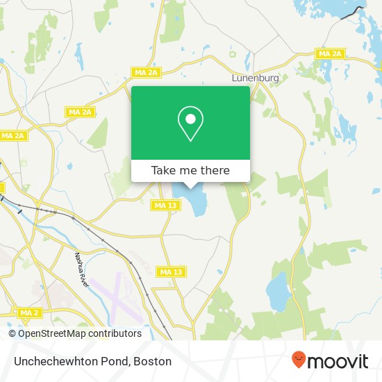 Mapa de Unchechewhton Pond