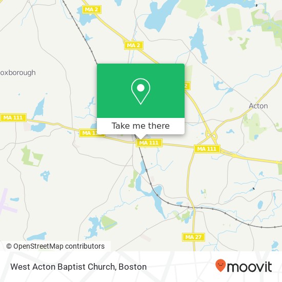 West Acton Baptist Church map
