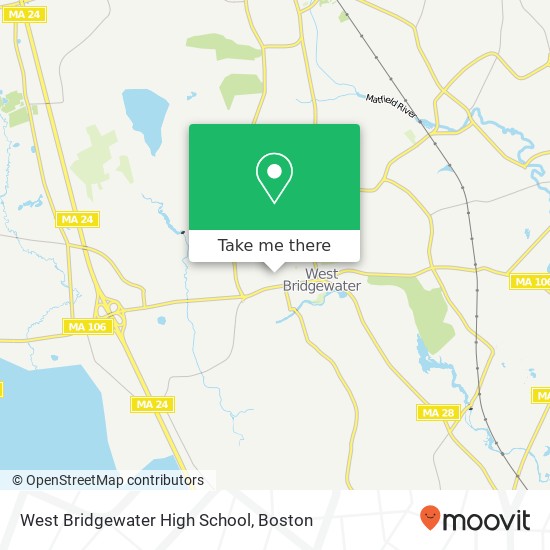 Mapa de West Bridgewater High School