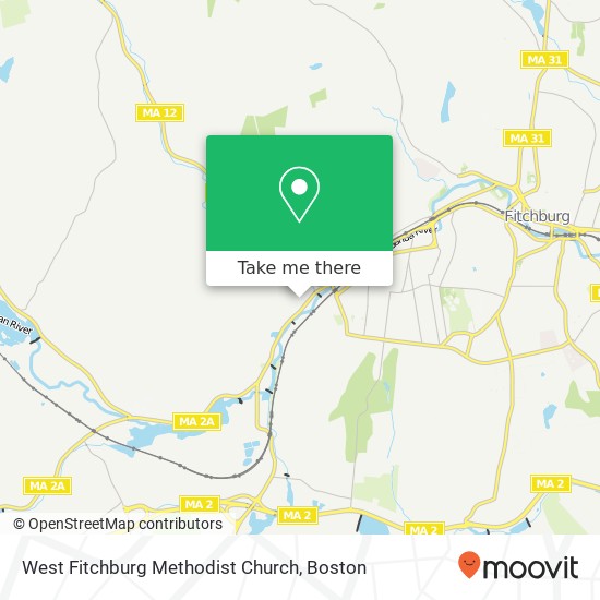 West Fitchburg Methodist Church map
