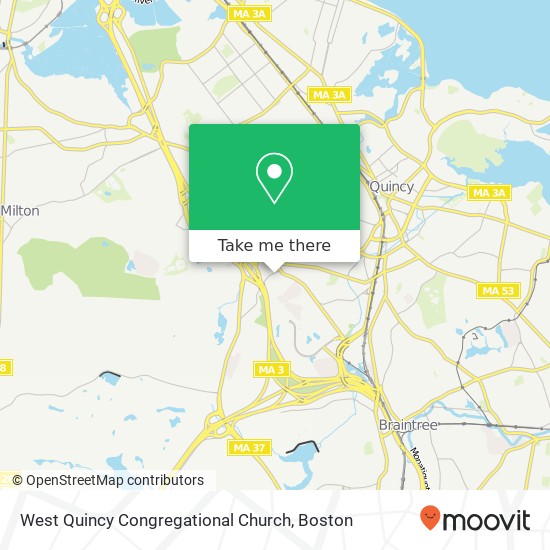 West Quincy Congregational Church map