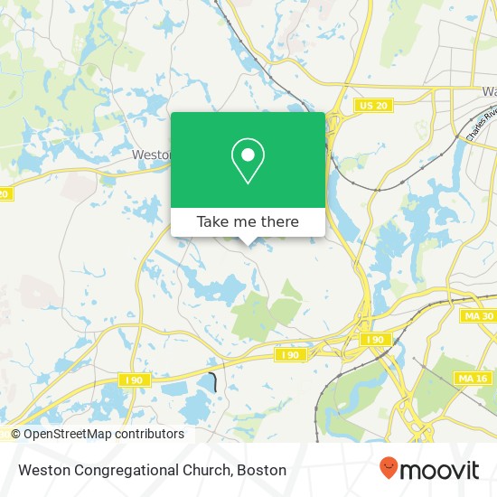 Weston Congregational Church map