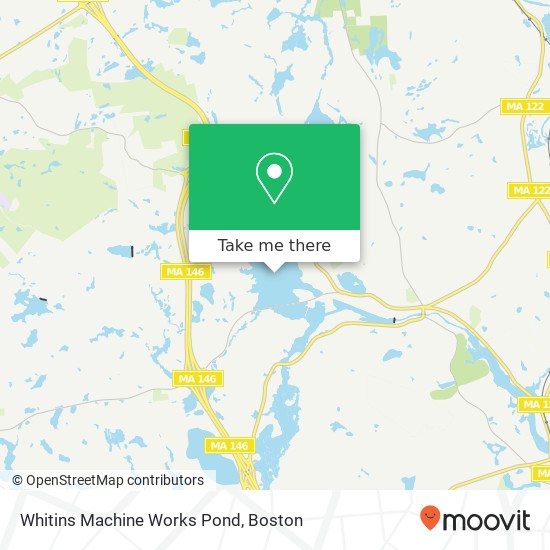 Whitins Machine Works Pond map