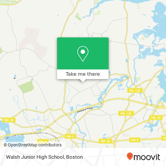 Mapa de Walsh Junior High School