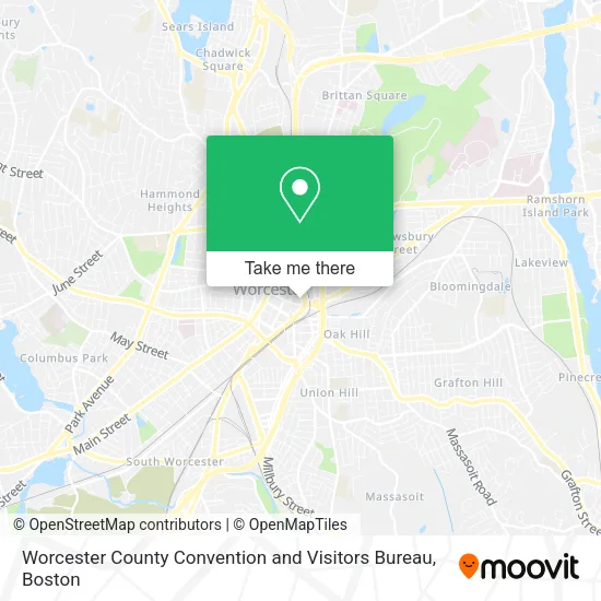 Mapa de Worcester County Convention and Visitors Bureau