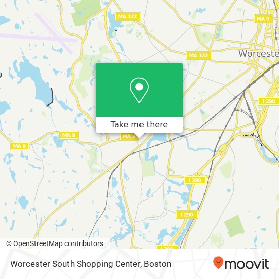 Mapa de Worcester South Shopping Center