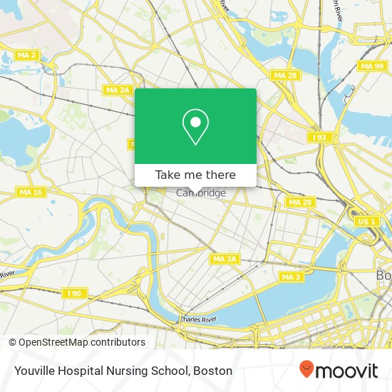 Mapa de Youville Hospital Nursing School