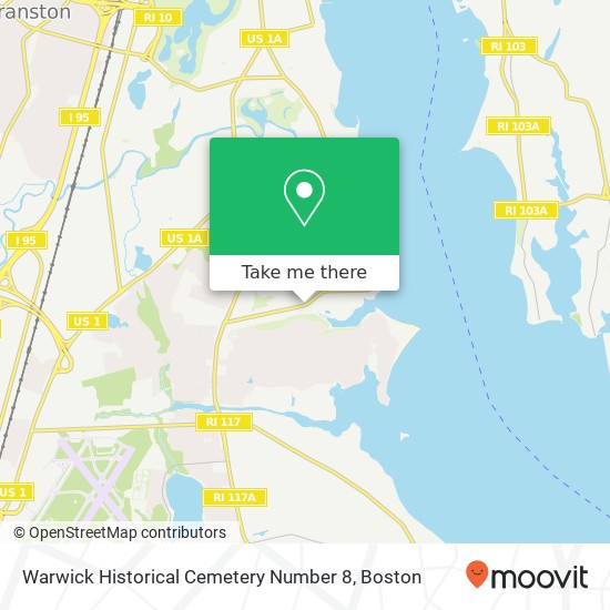 Mapa de Warwick Historical Cemetery Number 8