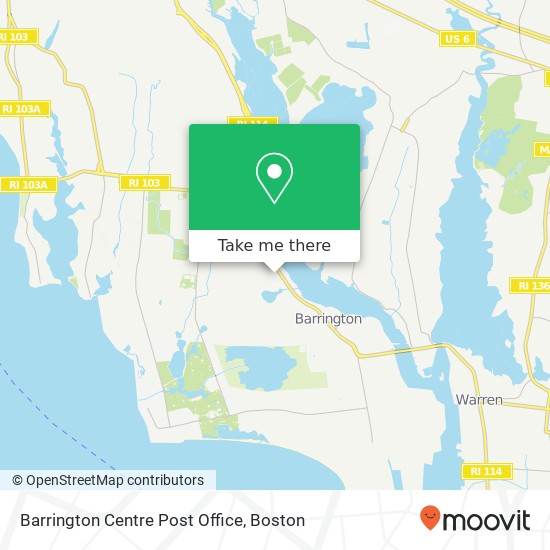 Barrington Centre Post Office map